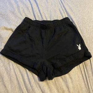 Pacsun play boy black sweat shorts size small